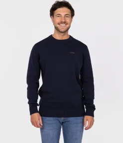 Sweter męski z bawełny organicznej BILL ORGANIC NAVY