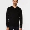 Sweter męski z bawełny organicznej ADAM ORGANIC BLACK