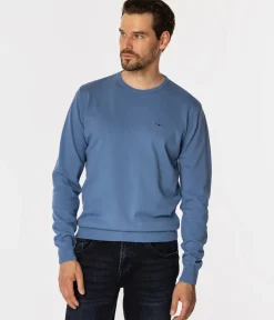 Sweter męski z bawełny organicznej ANDY ORGANIC CORONET BLUE