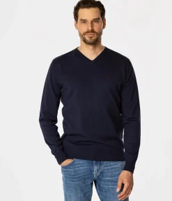 Sweter męski z bawełny organicznej ADAM ORGANIC NAVY