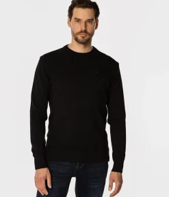 Sweter męski z bawełny organicznej BILL ORGANIC BLACK
