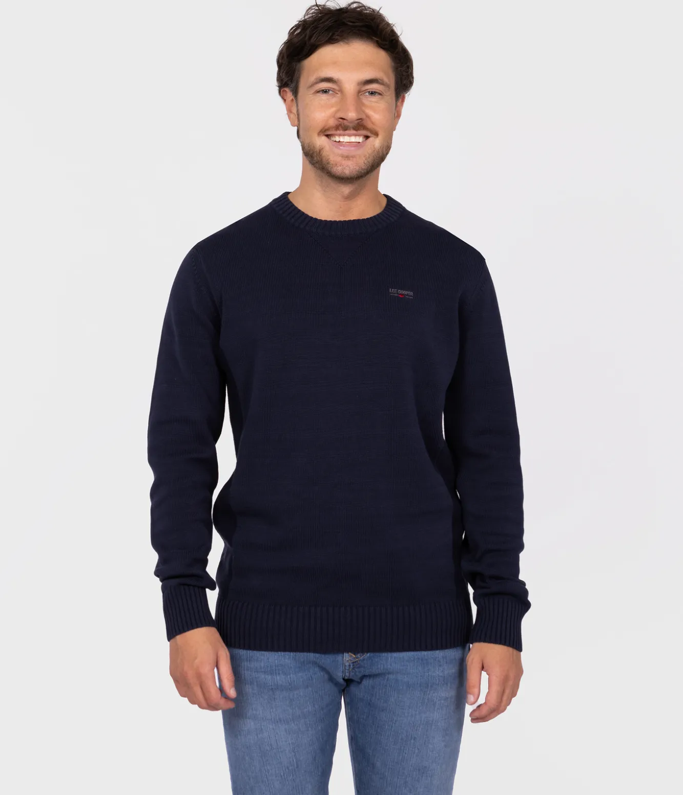 Sweter męski z bawełny organicznej BILL ORGANIC NAVY