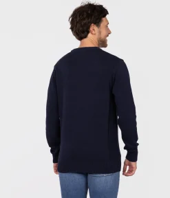 Sweter męski z bawełny organicznej BILL ORGANIC NAVY