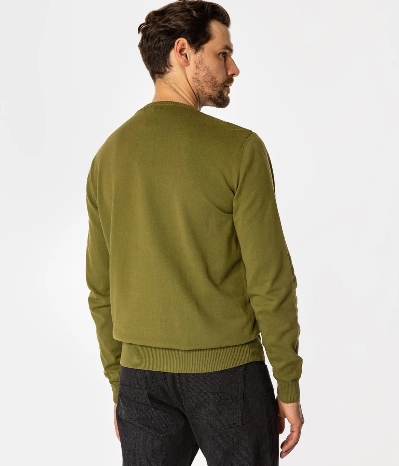 Sweter męski z bawełny organicznej ANDY ORGANIC SPHAGNUM