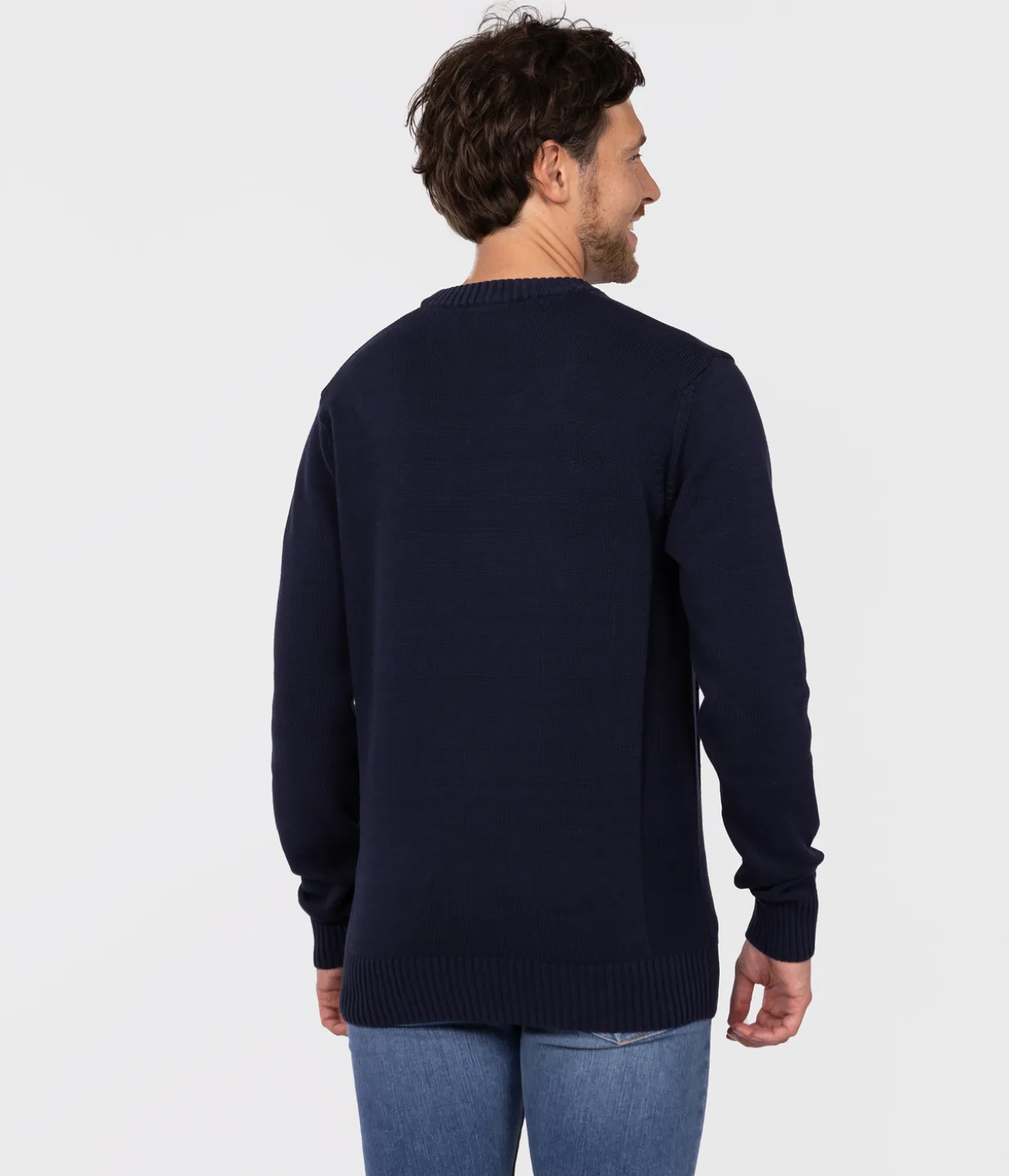 Sweter męski z bawełny organicznej BILL ORGANIC NAVY