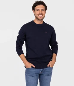 Sweter męski z bawełny organicznej BILL ORGANIC NAVY