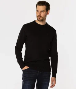 Sweter męski z bawełny organicznej BILL ORGANIC BLACK