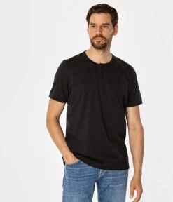 TSHIRT M HENLEY2 4587 CAVIAR