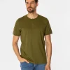 TSHIRT M HENLEY2 4587 SPHAGNUM