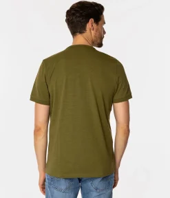 TSHIRT M HENLEY2 4587 SPHAGNUM