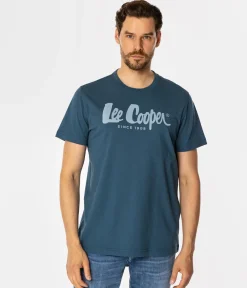 T-shirt męski z logo HERO7 FADE 1010 INDIAN TEAL