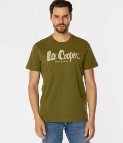 T-shirt męski z logo HERO7 FADE 1010 SPHAGNUM