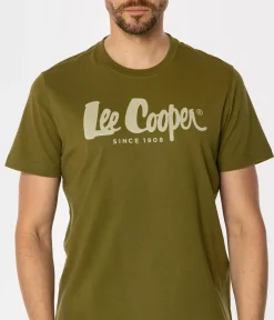 T-shirt męski z logo HERO7 FADE 1010 SPHAGNUM