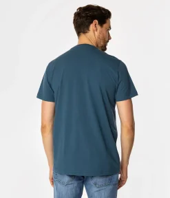 T-shirt męski z logo HERO7 FADE 1010 INDIAN TEAL