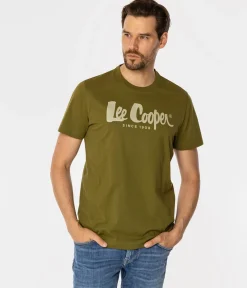 T-shirt męski z logo HERO7 FADE 1010 SPHAGNUM