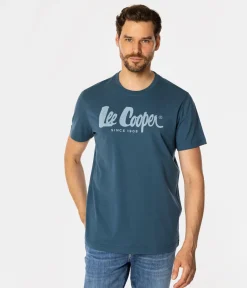 T-shirt męski z logo HERO7 FADE 1010 INDIAN TEAL