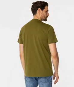 T-shirt męski z logo HERO7 FADE 1010 SPHAGNUM