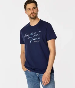 T-shirt męski z nadrukiem LONDON10 1016 MEDIEVAL BLUE