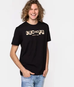 T-shirt slim LC BLOCK1 1010 BLACK
