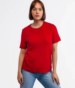 T-shirt z bawełną organiczną OLENA 4048 RED
