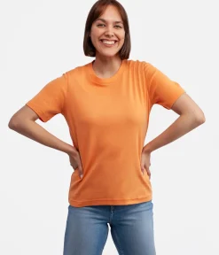 T-shirt z bawełną organiczną OLENA 4048 MUSKMELON