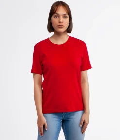 T-shirt z bawełną organiczną OLENA 4048 RED