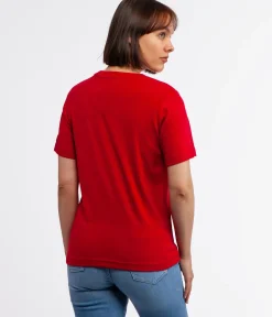 T-shirt z bawełną organiczną OLENA 4048 RED