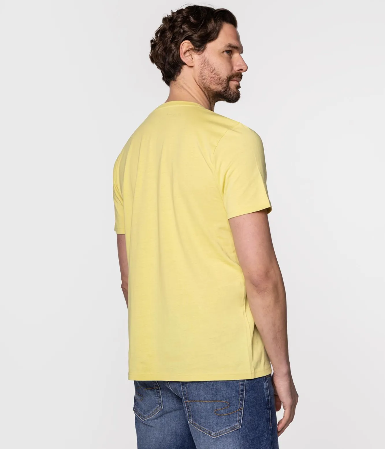T-shirt z małym haftowanym logo OBUTCH 0875 ENDIVE